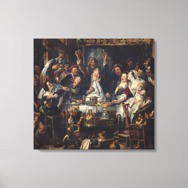 Der König trinkt Leinwanddruck (Vorderseite)