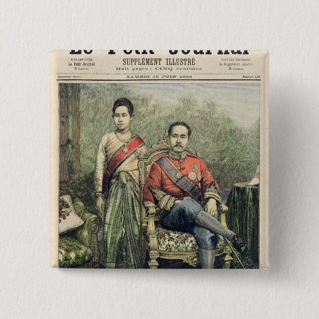 Der König und die Königin von Siam Button (Vorderseite)