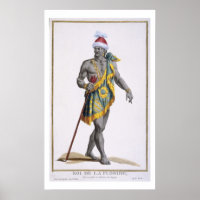 Der König von Florida, 1780 (farbige Gravur)