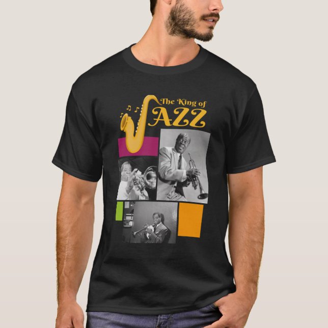 Der König von Jazz Louis Armstrong T-Shirt (Vorderseite)