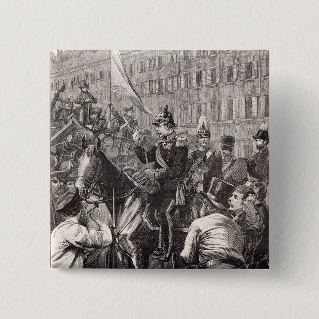 Der König von Preußen zu den Bewohnern von Berlin Button (Vorderseite)