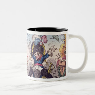 Der König von Rom, 1814 - Cartoon, der Napoleon Zweifarbige Tasse