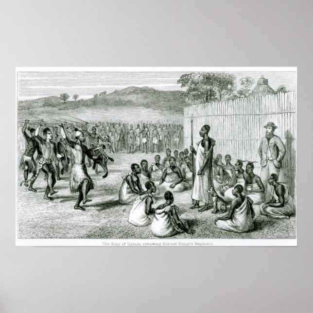 Der König von Uganda, der Oberst überprüft Poster (Vorne)