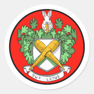Der königliche Hase Runder Aufkleber