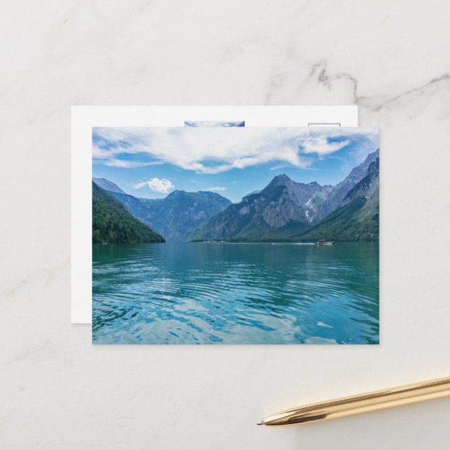 Der Königssee in Bayern, Berchtesgaden Postkarte (Vorderseite/Rückseite Beispiel)