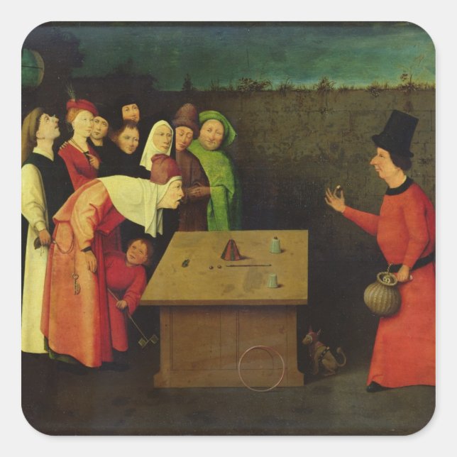 Der Konjuror Quadratischer Aufkleber (Vorderseite)