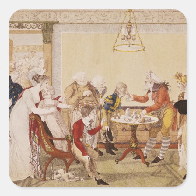 Der Konjuror Quadratischer Aufkleber (Vorderseite)