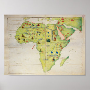 Der Kontinent von Afrika Poster