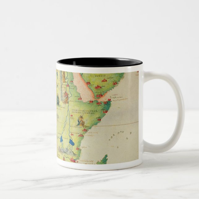 Der Kontinent von Afrika Zweifarbige Tasse (Rechts)
