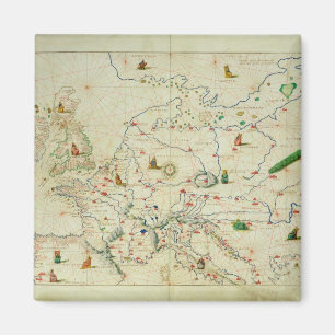 Der Kontinent von Europa Magnet