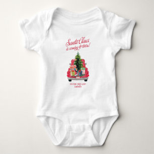 Der koordinierte Weihnachtsmann kommt in die Stadt Baby Strampler