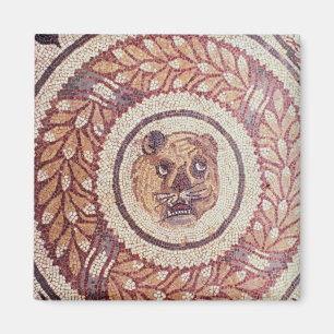 Der Kopf des Tigers, römisches Mosaik, frühes 4. Magnet