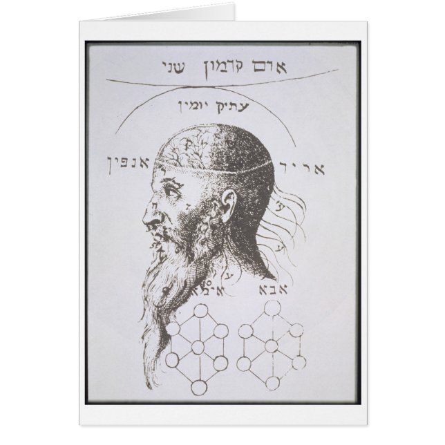 Der Kopf von Adam Kadmon, Kopie einer Illustration (Vorne)