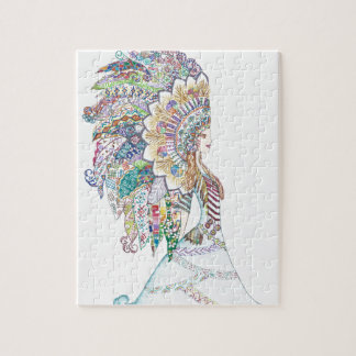 Der Kopfschmuck des Ureinwohner-Mädchens Puzzle