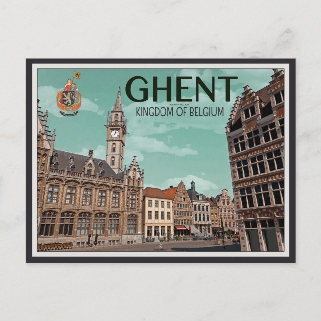 Der Korenmarkt - Gent Postkarte (Vorderseite)