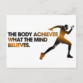 Der Körper erreicht, was der MIND für Gold hält Postkarte