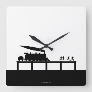 Der Körper Quadratische Wanduhr