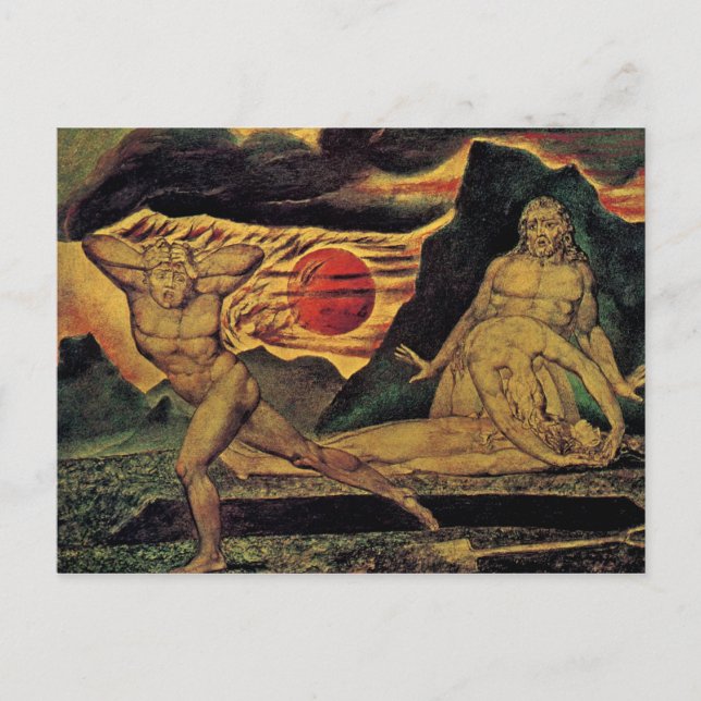 Der Körper von Abel gefunden von Adam und Eva Postkarte (Vorderseite)