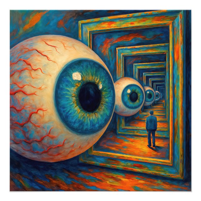 "Der Korridor des Sehens" - ein surreales Portrait Fotodruck (Vorne)