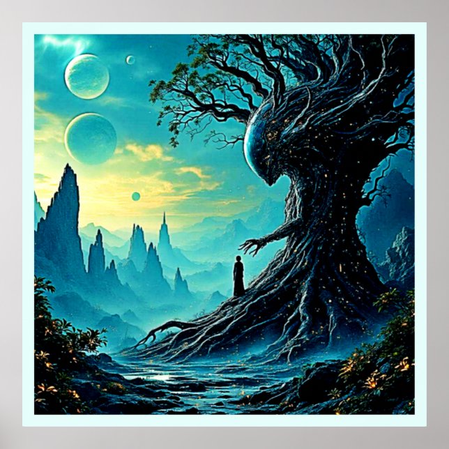 Der kosmische Baum der Fantasie Poster (Vorne)