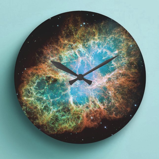 Der Krabbennebel des Celestial Space Foto Große Wanduhr (The Crab Nebula Celestial Space Photo Large Clock)