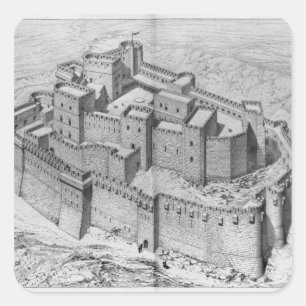 Der Krak des Chevaliers, Wiederaufbau Quadratischer Aufkleber