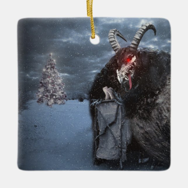 Der Krampus Keramikornament (Vorderseite)