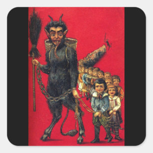 Der Krampus Quadratischer Aufkleber