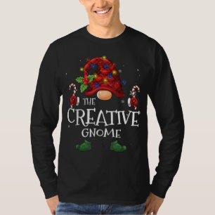 Der kreative Gnome Buffalo Karierter Weihnachtsbau T-Shirt