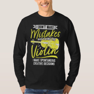 Der kreative Jazz-Violinspieler beim Violinspiel T-Shirt
