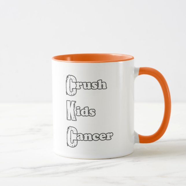Der Krebs-" orange Tasse "der Zerstampfungs-Kinder (Rechts)