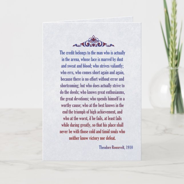 Der Kredit gehört dem Mann in der Arena Karte (Vorderseite)