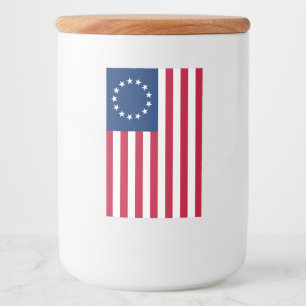 Der Kreis der Sterne, amerikanische Flagge von Bet Lebensmitteletikett