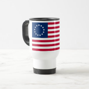 Der Kreis der Sterne, amerikanische Flagge von Bet Reisebecher