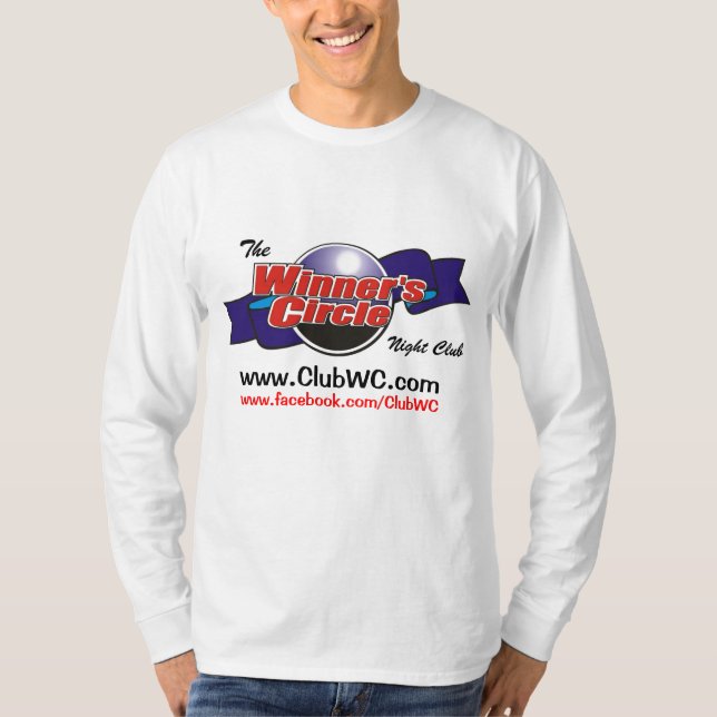 Der Kreis-grundlegende lange Hülse des Siegers NEU T-Shirt (Vorderseite)