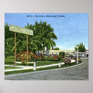 Der Kreis, Hollywood, Florida Vintag Poster