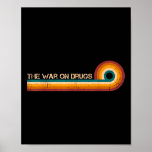 Der Krieg gegen Drogen Retro Stripes Musiker Vinta Poster