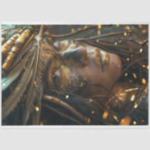 Der Krieg gezeichnet indische Frau Dekoupage