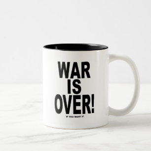 Der Krieg ist vorbei, wenn du willst Zweifarbige Tasse