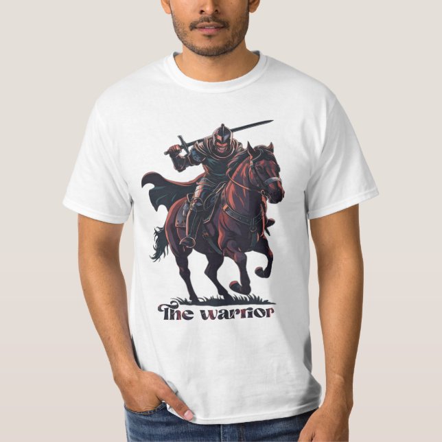 Der Krieger, Kunstdesign T-Shirt (Vorderseite)