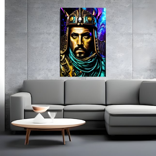 Der Krieger mit Helm | AI Art Poster (Von Creator hochgeladen)