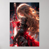 Der Krimson-Ritter | Anime-Kriegerprinzessin-Kunst