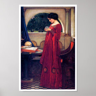 Der Kristallball, John William Waterhouse Poster