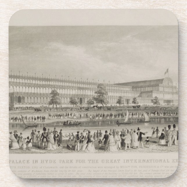 Der Kristallpalast in Hyde Park für das große Inte Untersetzer (Vorderseite)