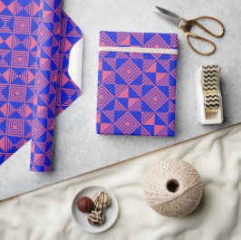 Der kühne geometrische Whimsical Seasonal Vatertag Geschenkpapier