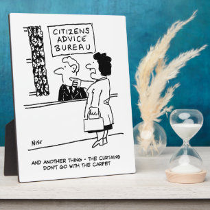 Der Kunde beim Citizens Advice Bureau berät Sie Fotoplatte