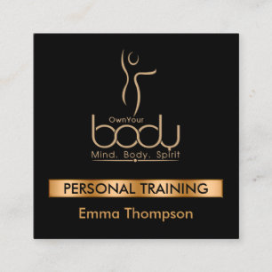 Der Kunde besitzt seinen Körper Quadratische Visitenkarte