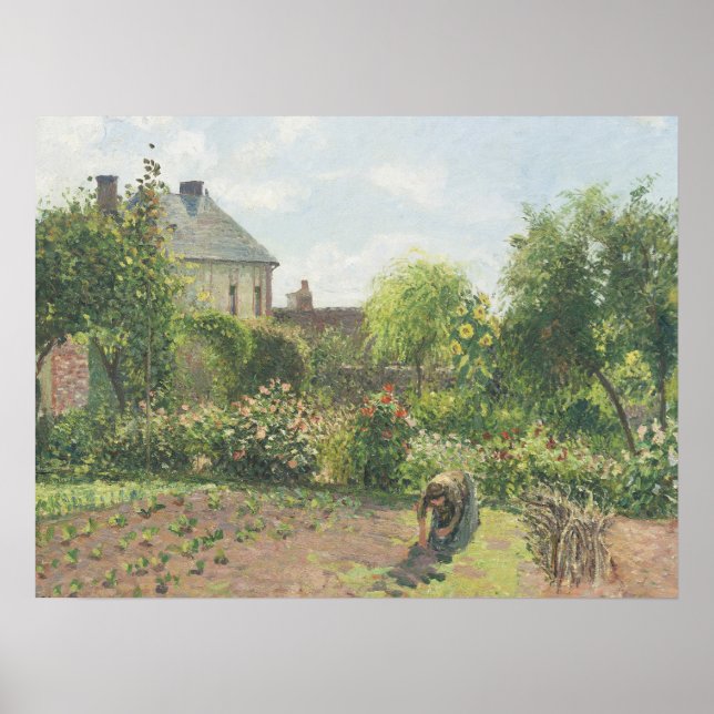 Der Kunstgarten in Eragny Camille Pissaro Poster (Vorne)