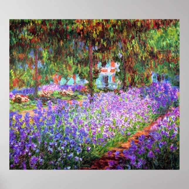 Der Kunstgarten von Giverny, Claude Monet Poster (Vorne)