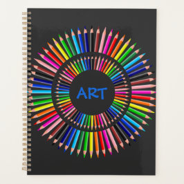 Der Kunstlehrer, farbige Stifte Planer